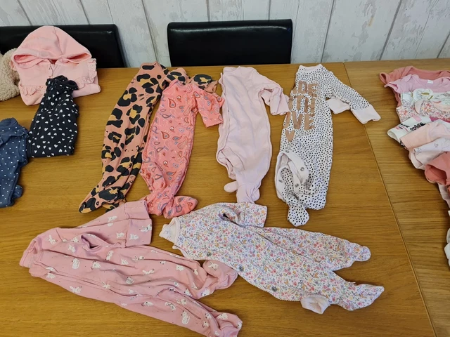 Baby Girls Huge Clothes Bundle. 86 Items Fist size, Newborn & 0-3 Months 5