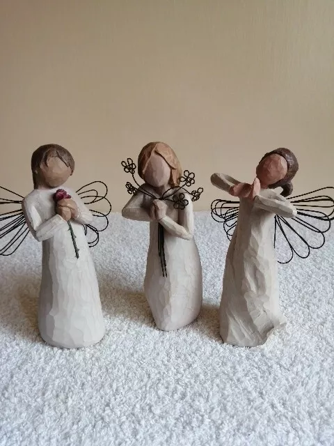 Willow Tree Figures Bundle. Friendship. Loving Angel. Angel Of Happiness.