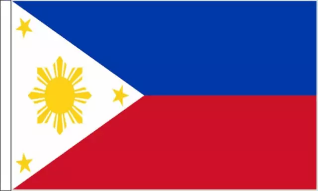 Philippines 18" x 12" Large Hand Waving Waver Sleeved Polyester Banner Flag