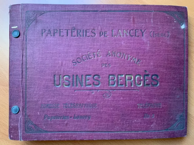 Papeteries de Lancey - Usines Bergès - Catalogue - 1910