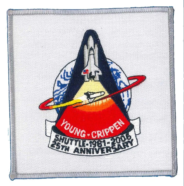 NASA PATCH vtg STS-1 Space Shuttle COLUMBIA 25th ANNIVERSARY Young Crippen 4.5"