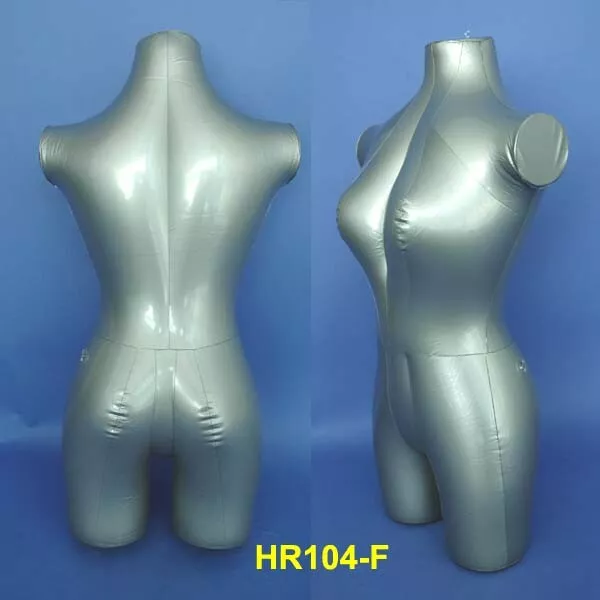 Brand New Silver Female Inflatable 3/4 Torso Mannequin HR104-F 2