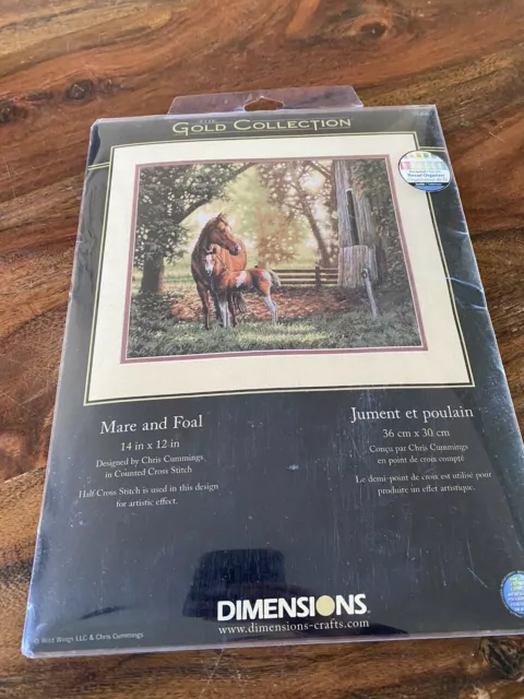 Dimensions The Gold Collection Cross Stitch Set Mare And Foal New