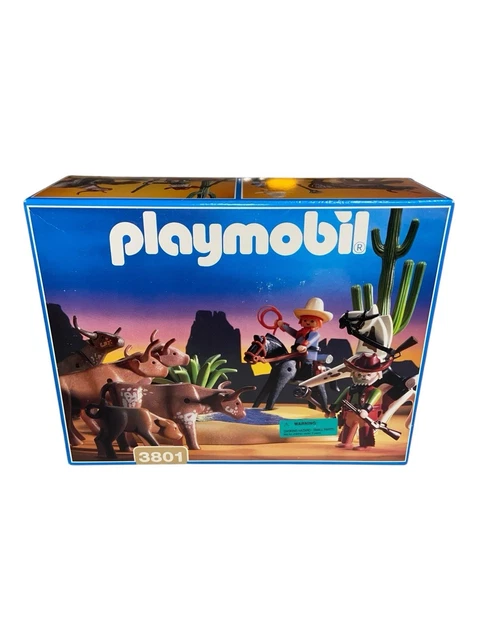 VINTAGE PLAYMOBIL 3801 Watering Hole 1994 Western Set- Sealed