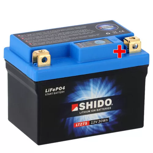 Motorrad Batterie Shido Lithium LTZ7S / YTZ7S, 12V|CCA:150A (113x69x105mm)