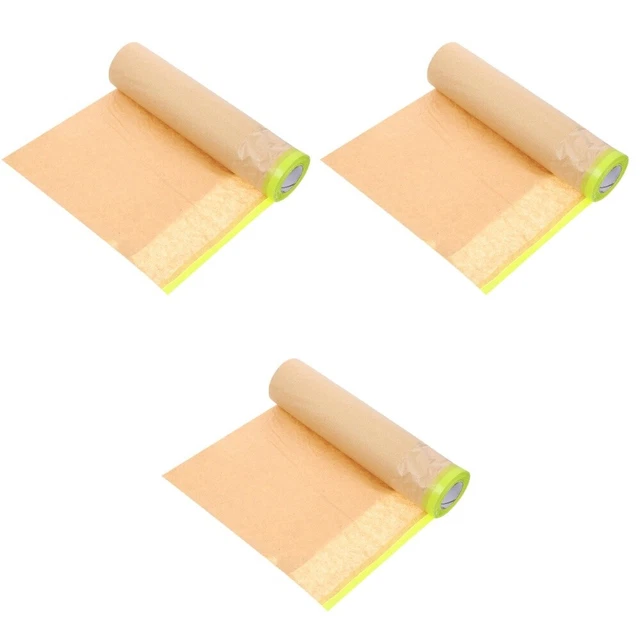 3 rotoli mascheratore carta master nastro adesivo carta di copertura auto colore spray pittura