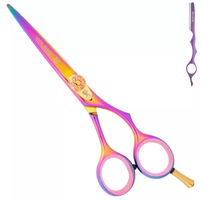 Washi Beauty - Gold Rainbow 5.0, 5.5, or 6.0 Hair Shear / Scissor Titanium 440C