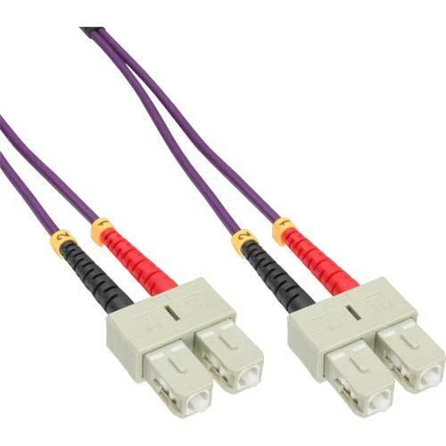 5 cavi duplex InLine® fibra ottica, SC/SC 50/125μm, OM4, 1 m