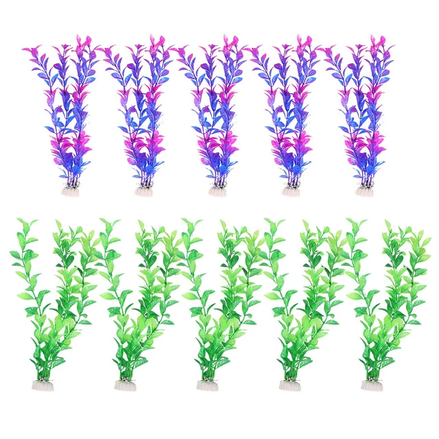 10pcs Anlage Aquarium Ornament Künstliche Aquarium Pflanzen