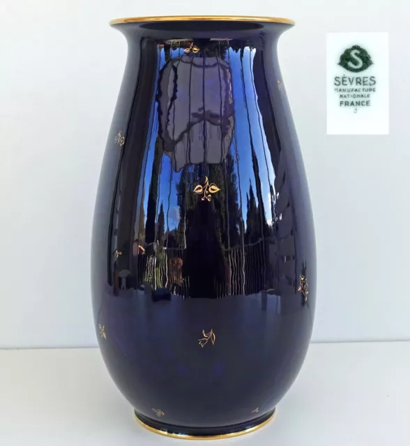 SEVRES - Grand Vase en Porcelaine Manufacture Nationale de Sèvres Année 1937