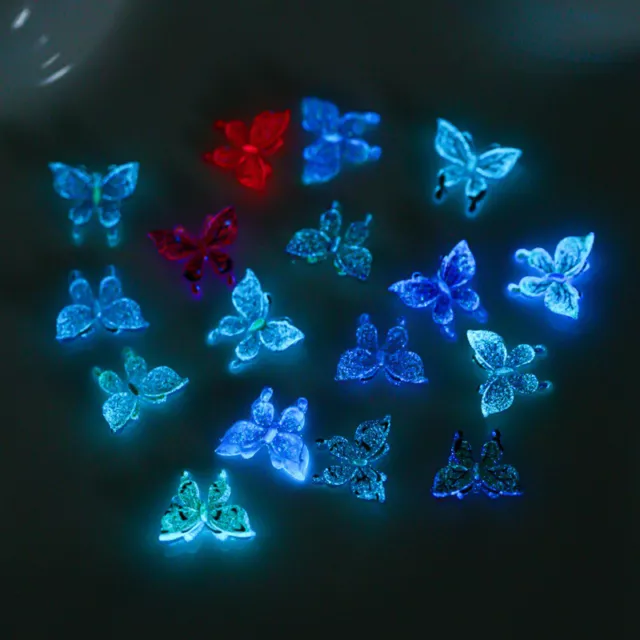 3D Bow Gem Bijoux Cristal Acrylique Décor Glow In Dark Nail Strass 50Pcs Diy 《 3