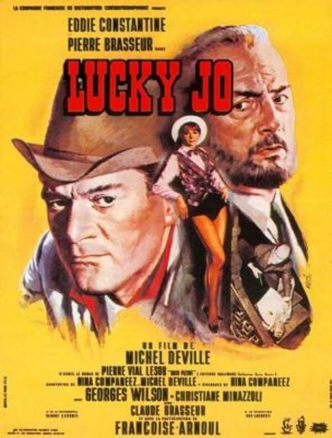 Michel DEVILLE - EDDIE CONSTANTINE - Françoise ARNOUL -MASCII  Affiche LUCKY JO