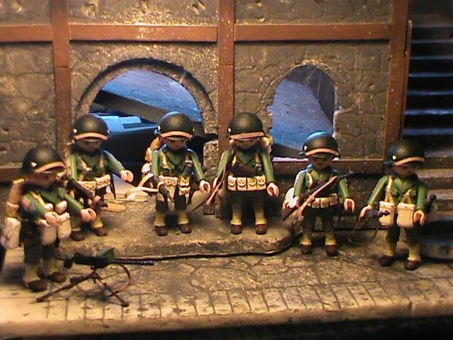 Playmobil Personnalisé – Peloton Infanterie US Army Normandia 1944 – Figurines Militaires