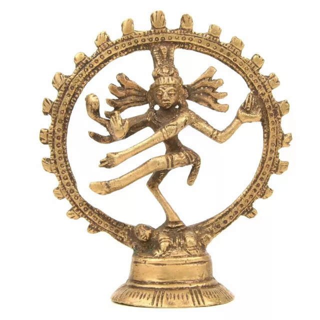 Indische Handarbeit Messing Gott Lord Shiva Nataraj Statue Idol Figur Wohndeko