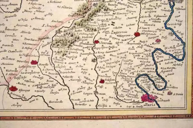 Map Geographic old Original Region of The Beauce Per Jansson 1640 3