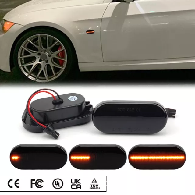 2PCS Black Side Indicator LED Marker Light For SEAT Altea Exeo Ibiza Leon Toledo