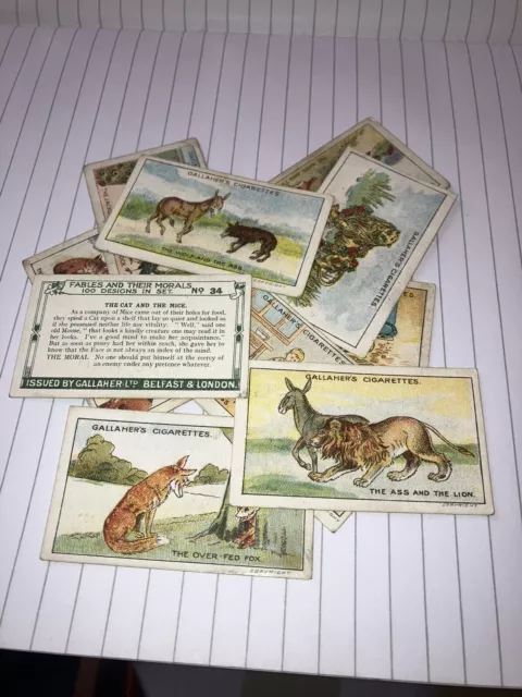 GALLAHER CIGARETTE CARDS FABLES AND THEIR MORALS 2nd SERIES - Part Set