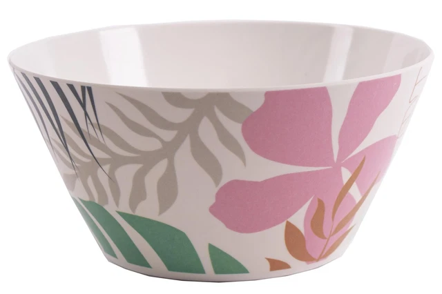 8 Stück Wiederverwendbarer Kunststoff Melamin Dschungel Blumen Teller Schüssel Tasse für Camping Picknick 3