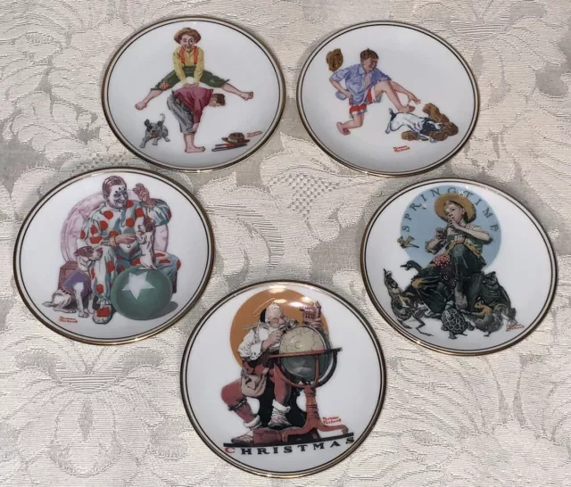 A Selection of The Best of Norman Rockwell 1983 Miniature Collectors Plates