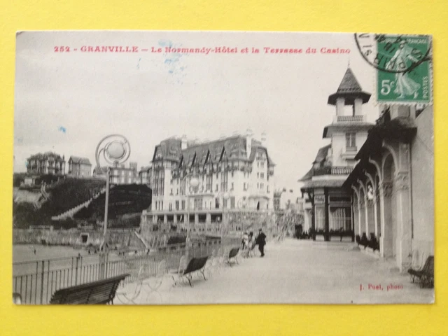 cpa GRANVILLE Manche Le NORMANDY HOTEL et la TERRACE du CASINO