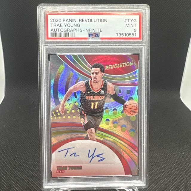 Trae Young 2020-21 Revolution Auto Infinite /25 PSA 9