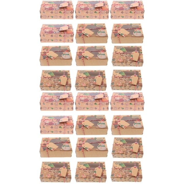 24 PCs Weihnachtsbonbonboxen entzückende Geschenkboxen Weihnachten Süßigkeiten C