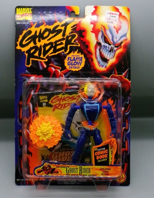 Exploding Ghost VINTAGE 1996 TOYBIZ Marvel Comics EXPLODING GHOST RIDER figure SEALED ...