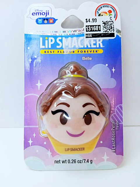 Lip Smacker Disney Emoji Lip Balm, Belle, Last Rose Petal, 0.26 oz New
