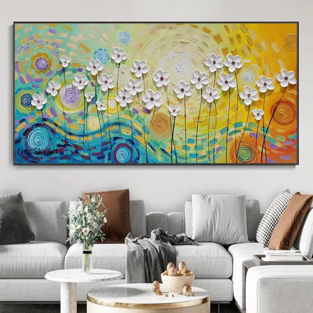 Abstract Flower Painting Canvas Prints Colorful Nordic Posters Wall Art Pictures