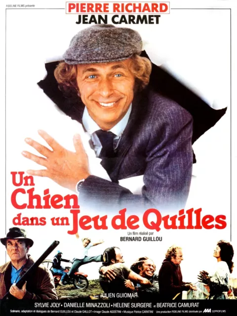 Un Chien Dans Un Jeu De Quilles, Richard Repro Affiche De Cinema Vintage (40X60)