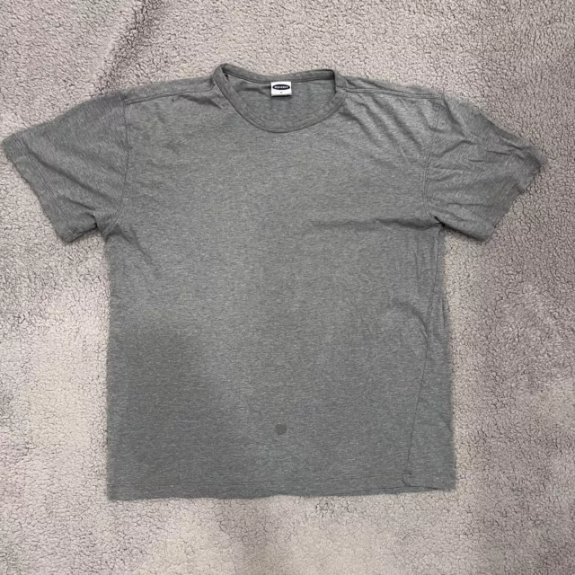 Old Navy Shirt Mens Medium Gray Short Sleeve Crew Neck Solid Cotton Blend Tee