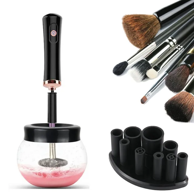 Electric Make up Brush Cleaner Dryer Set Machine Cosmetic Auto Clean Quick Dry