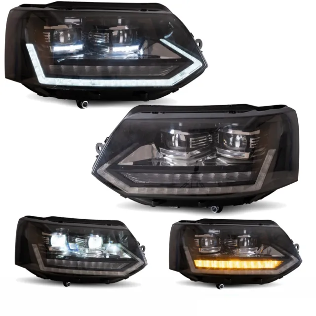 Scheinwerfer Tagfahrlicht LED schwarz LTI passt für VW T5 GP (Facelift) ab  10-15