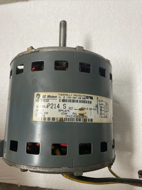 Ge Hvac Blower Motor 5Kcp39Lgp214  5Kcp39Lgp214S 1/2 Hp 1075 Rpm 200-230 V .