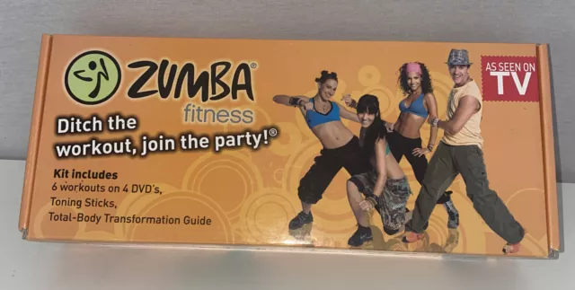 Zumba Fitness Kit Toning Sticks, Workout DVD's & Guide - Boxed + EXTRA DVDs/CDs