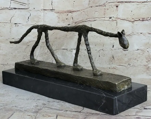 Walking Gato Magnificent Bronce Escultura Decoración de Hogar Artesanal Quality