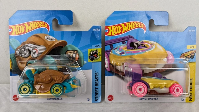 Shell Donut Car MATTEL HOT WHEELS Die-cast Car Bundle Tortoshell Donut Drifter 2022 ...