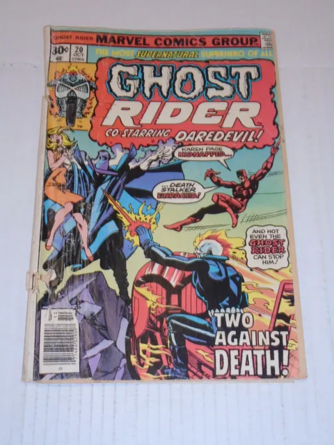 GHOST RIDER #20 (1976) Daredevil, Karen Page, Death-Stalker, Marvel Comics