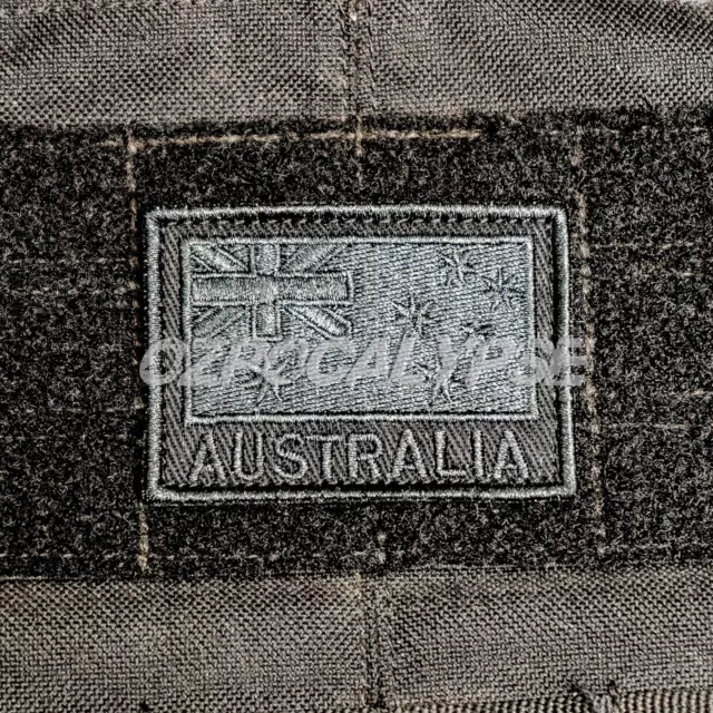 Dark Black ANF Patch - australian national flag tactical swat police ops army