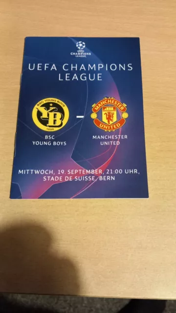 Young Boys v Manchester United Man Utd Champions League 2018/2019 *FREE POST*