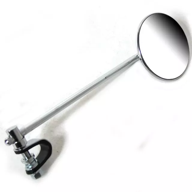 Universal Clamp-on Mirror 9.3/4'' Stem Chrome Suits 7/8'' Handlebars