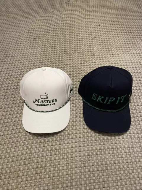 (2) 2023 MASTERS Golf Rope Hats - SKIP IT and White Rope Hat