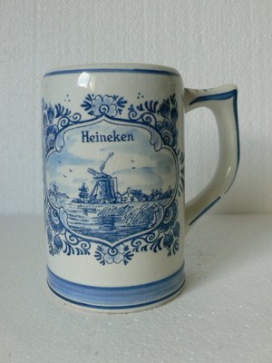 13 CM TBE CHOPE PUBLICITAIRE HEINEKEN EN DELFT BLEU 