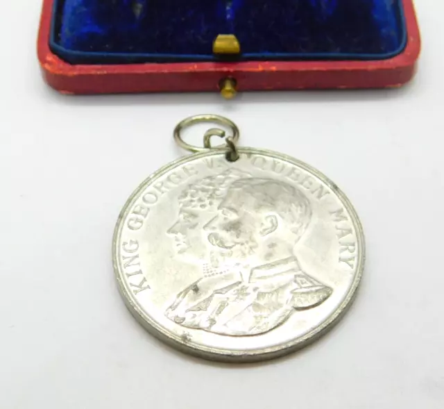 King George V & Queen Mary Silver Jubilee Commemorative Medal Antique 1935