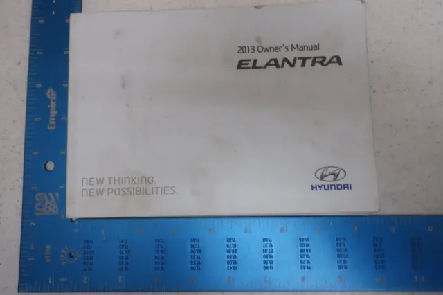 2013 13 Hyundai Elantra Owner's Manual Book -Free Shipping - Om527