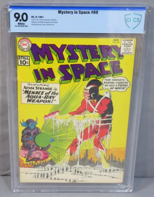 MYSTERY IN SPACE #69 (Early Adam Strange) CBCS 9.0 VF/NM DC Comics 1961 cgc