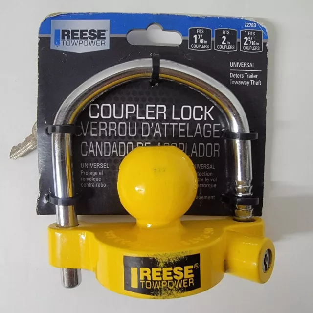 REESE Towpower 72783 Universal Coupler Lock- Adjustable Storage Security