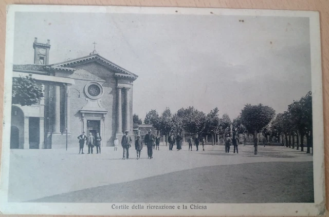 Faenza  Ravenna Cortile Chiesa Salesiani Animata  1926 Bella !!