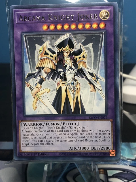 Yugioh! 3x Arcana Knight Joker KICO-EN029 Rare 1st Ed Brand new