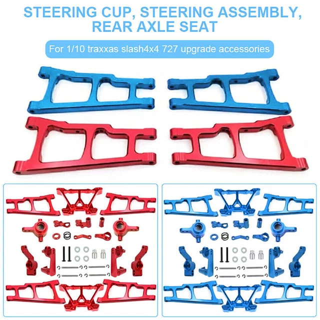 1 Set Aluminum Metal Upgrade Parts Kits For TRAXXAS SLASH 4x4 1/10 RC Car Truck